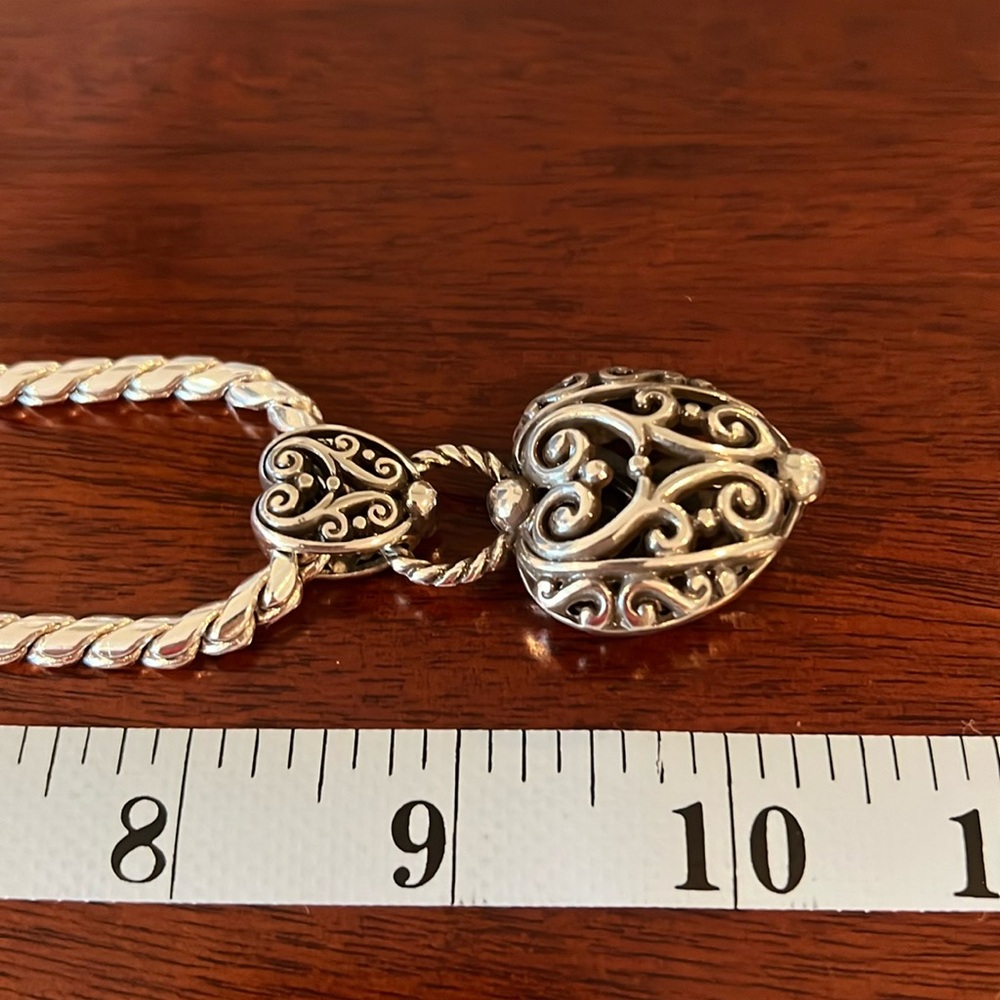 Brighton heart silver necklace